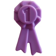 Lego stuha s číslem 1, levandulová střední (92355e MEDIUM LAVENDER)